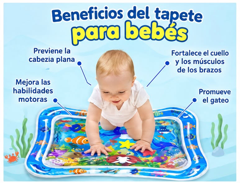 Tapete Sensorial de Agua Para Bebés - Tummy Time