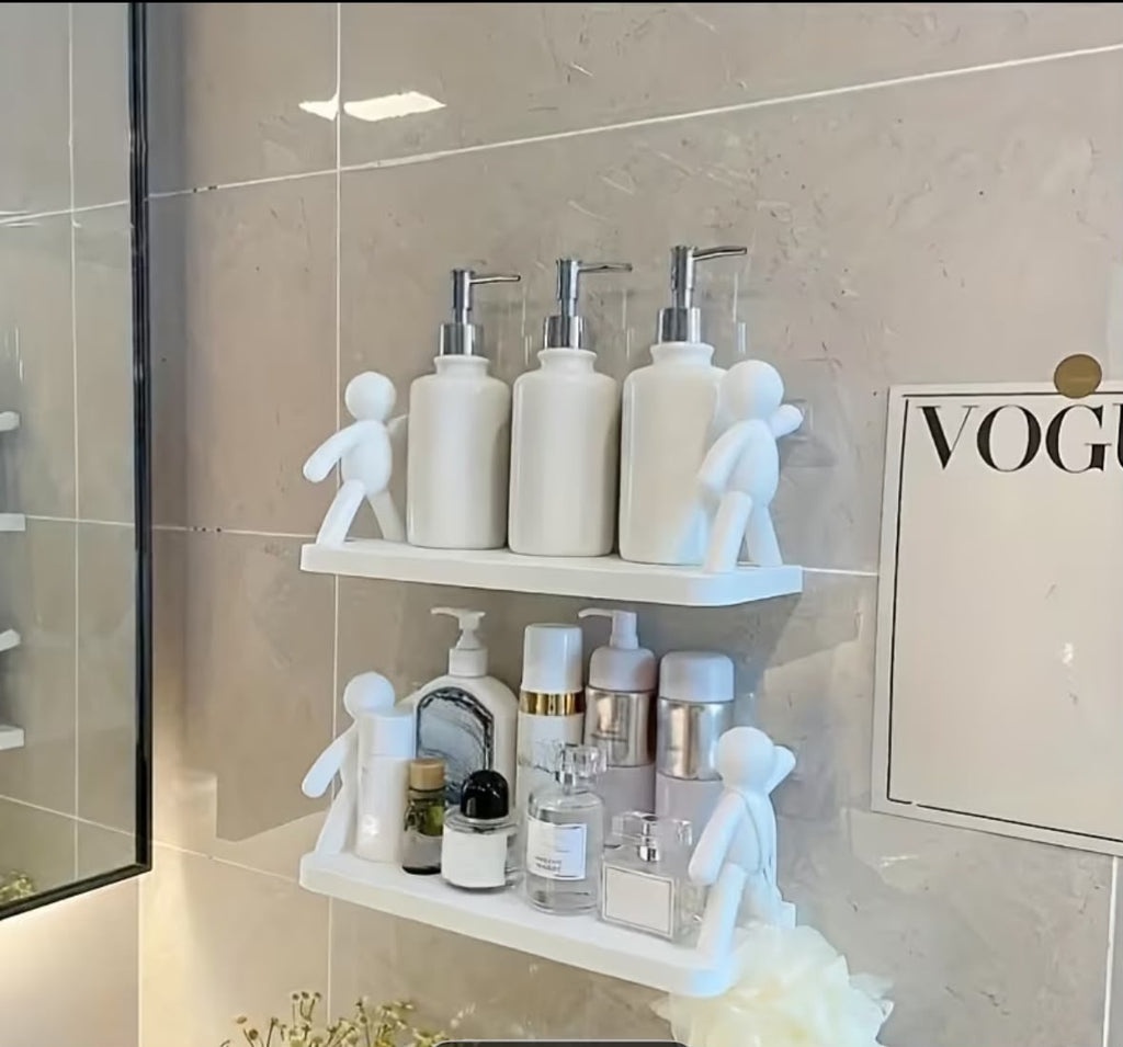 Estante Organizador Adhesivo para Baño - 2 Niveles