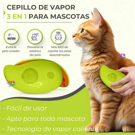 Cepillo De Vapor Para Mascotas - Limpieza y Cuidado del Pelaje